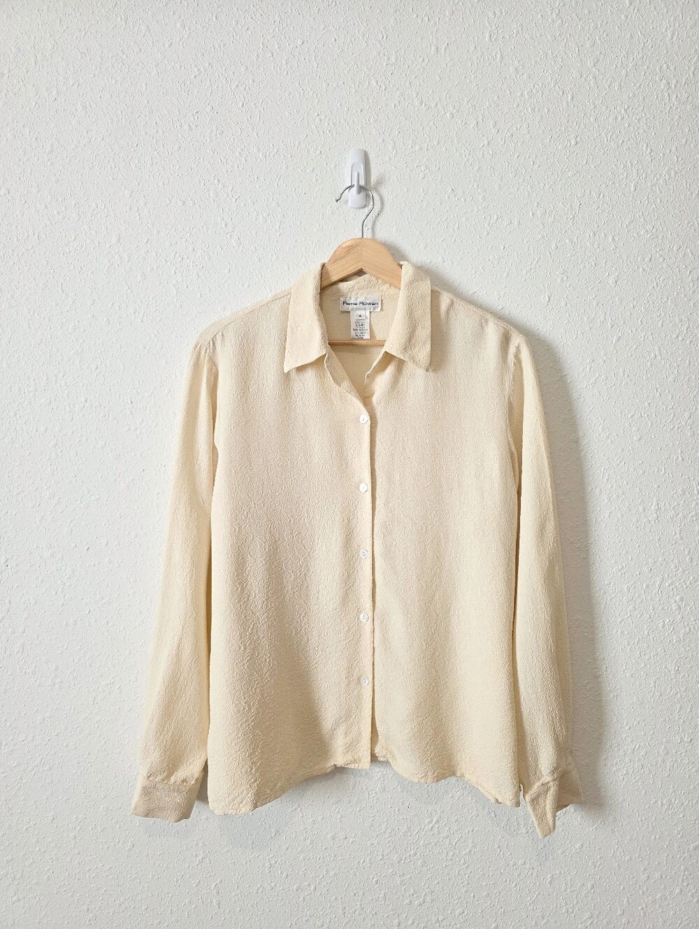 Vintage Floral 100% Silk Button Up M/L